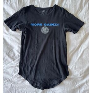 Bmfit Mens Black More Gainz Graphic T Shirt Gym Workout Fitness Casual Tee